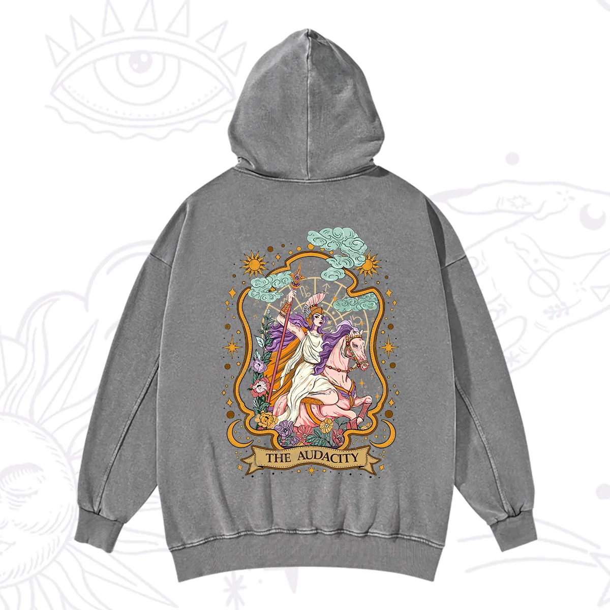 Purplehecate The Audacity Goddess Washed Hoodie