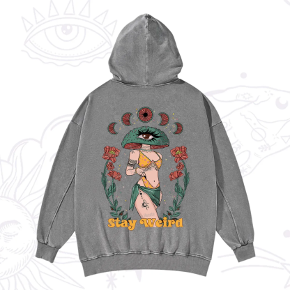 Purplehecate Stay Weird Washed Hoodie