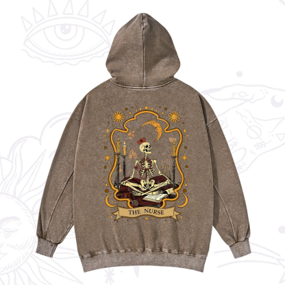 Purplehecate The Nurse Skeleton Washed Hoodie