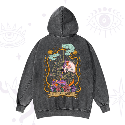 Purplehecate The Nail Artist Washed Hoodie
