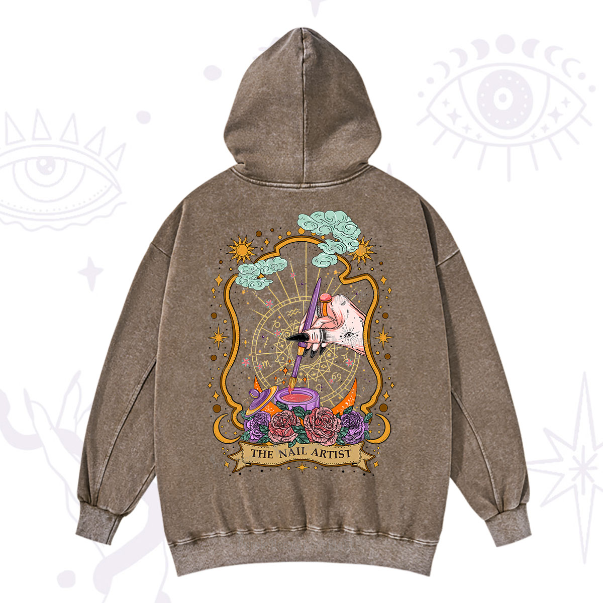 Purplehecate The Nail Artist Washed Hoodie
