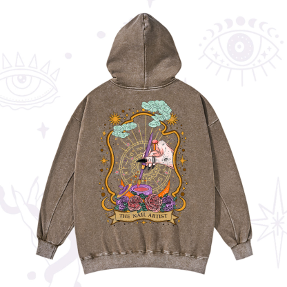Purplehecate The Nail Artist Washed Hoodie