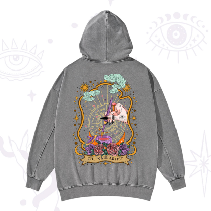 Purplehecate The Nail Artist Washed Hoodie