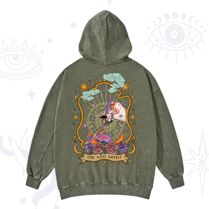 Purplehecate The Nail Artist Washed Hoodie