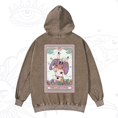 Purplehecate The Game Lover Tarot Washed Hoodie