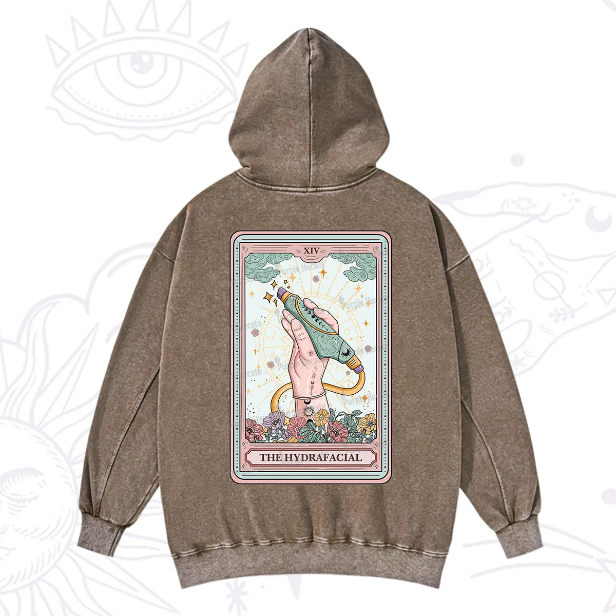 Purplehecate The Hydrafacial Tarot Washed Hoodie