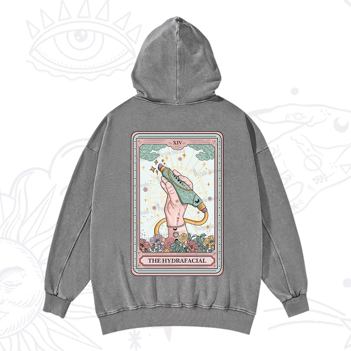 Purplehecate The Hydrafacial Tarot Washed Hoodie