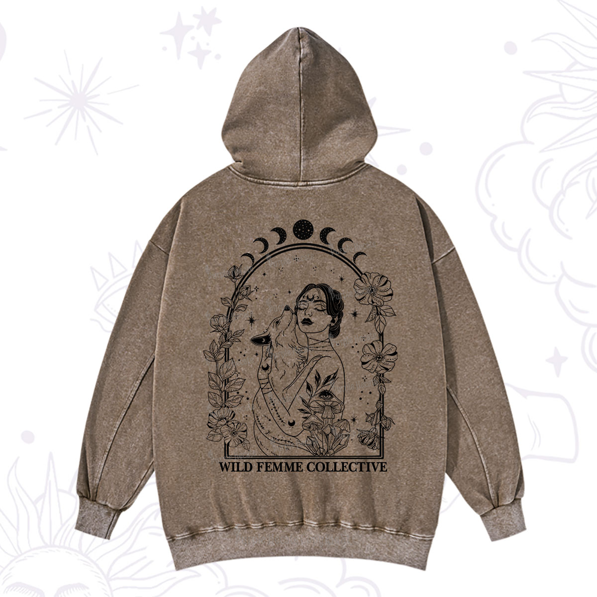 Purplehecate Wild Femme Collective Washed Hoodie