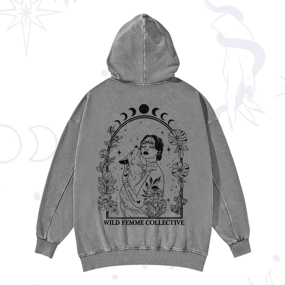Purplehecate Wild Femme Collective Washed Hoodie
