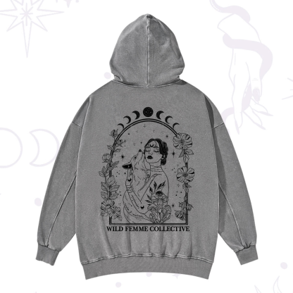 Purplehecate Wild Femme Collective Washed Hoodie