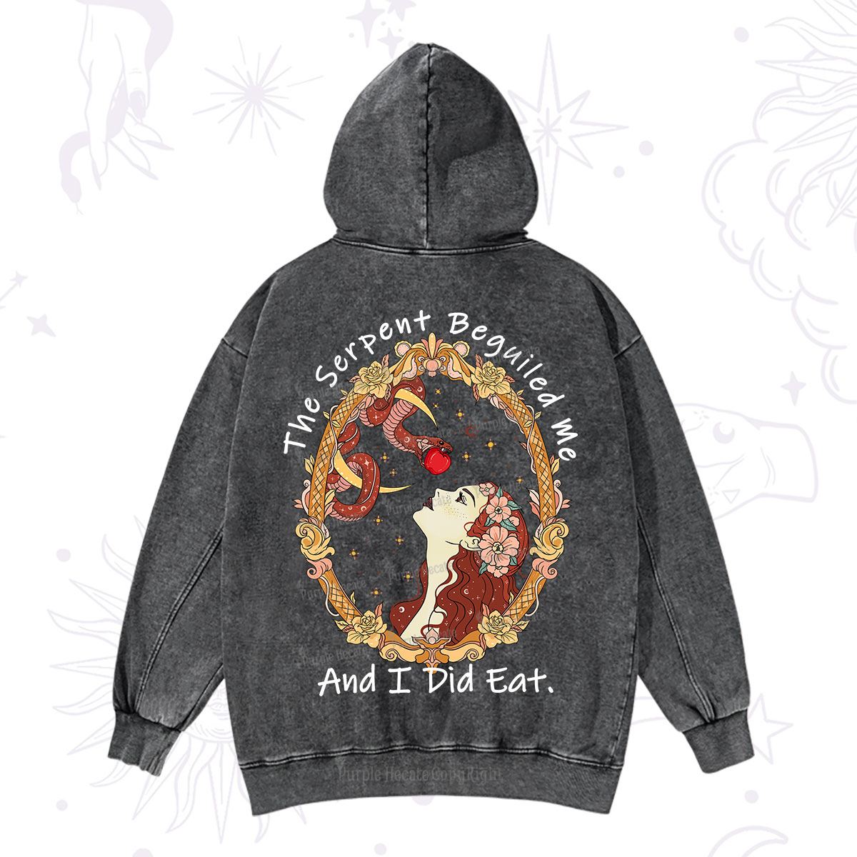 Purplehecate The Serpent Beguiled Me, And I Did Eat Washed Hoodie