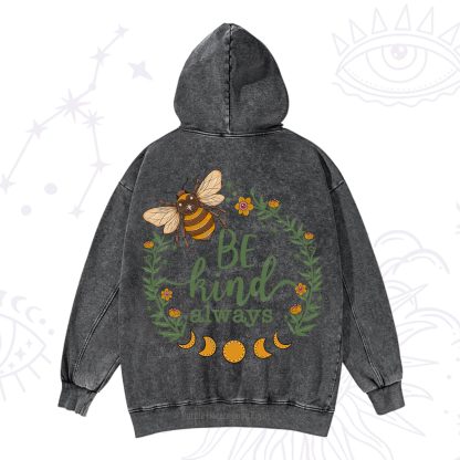 Purplehecate Be Kind Always Washed Hoodie
