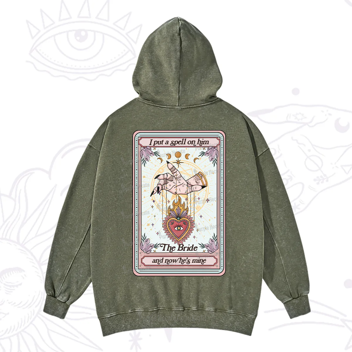 Purplehecate I Put A Spell On Him And Now He's Mine Washed Hoodie