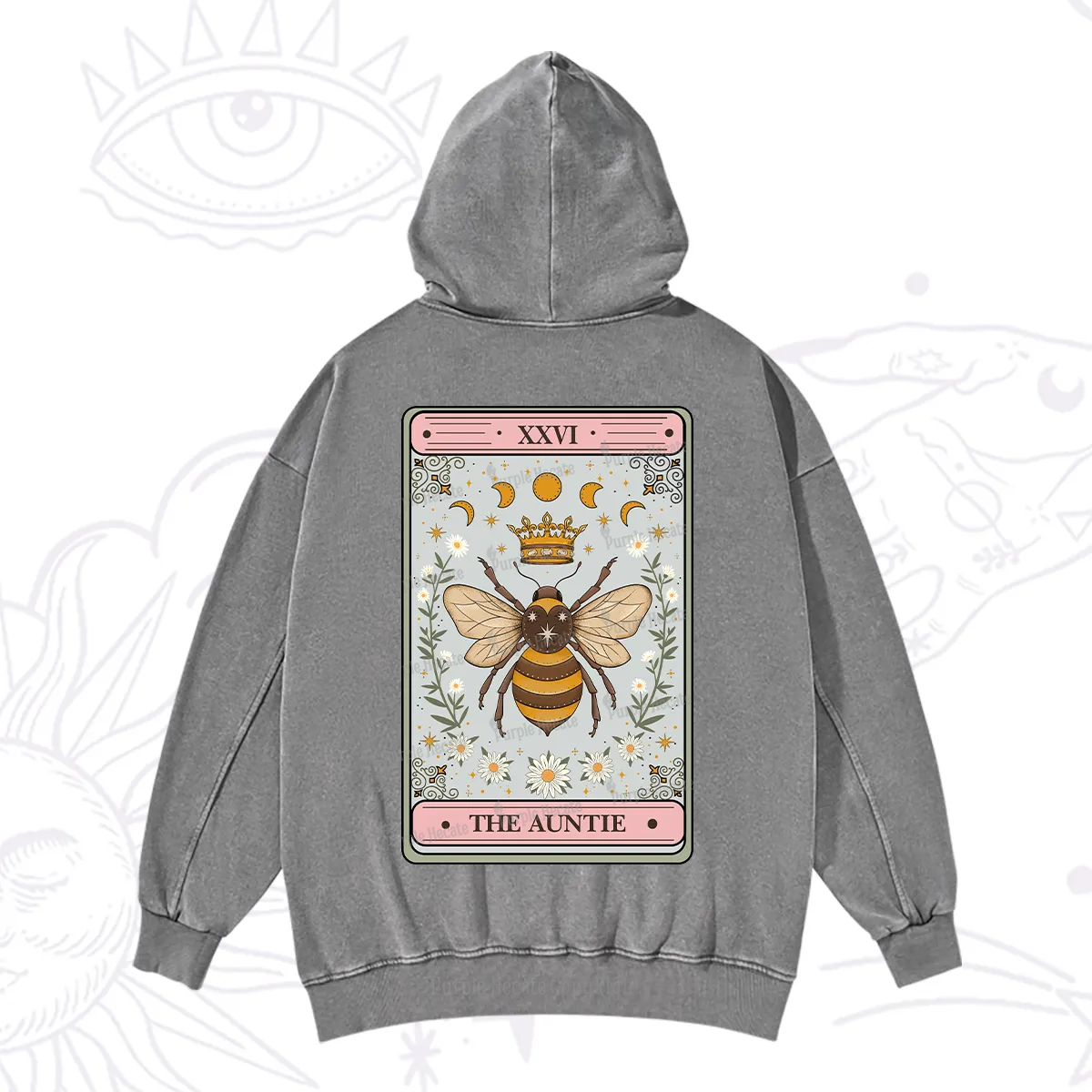 Purplehecate The Auntie Tarot Washed Hoodie