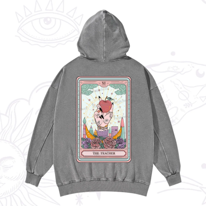Purplehecate The Teacher Tarot Washed Hoodie