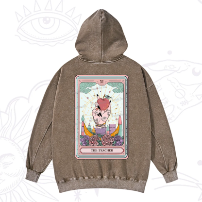 Purplehecate The Teacher Tarot Washed Hoodie