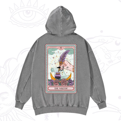 Purplehecate The Writer Tarot Washed Hoodie