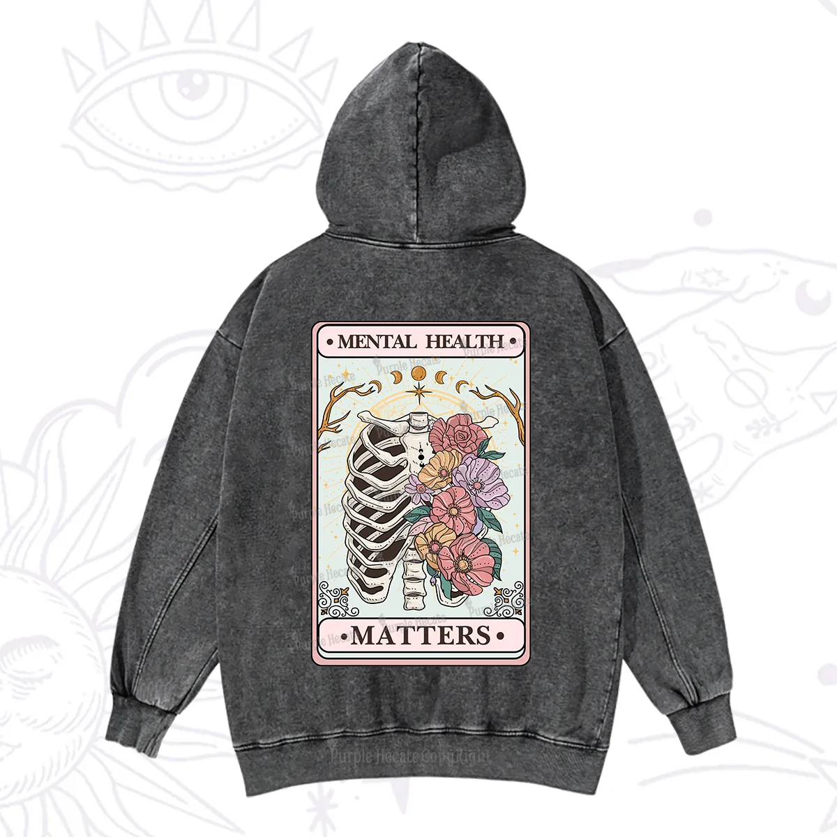 Purplehecate Mental Health Matters Washed Hoodie