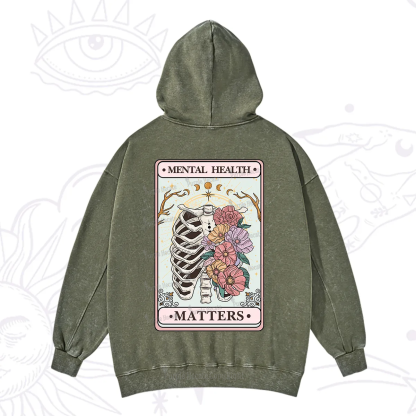 Purplehecate Mental Health Matters Washed Hoodie