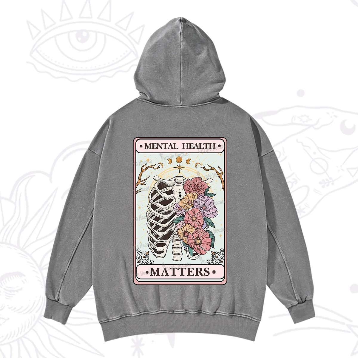 Purplehecate Mental Health Matters Washed Hoodie