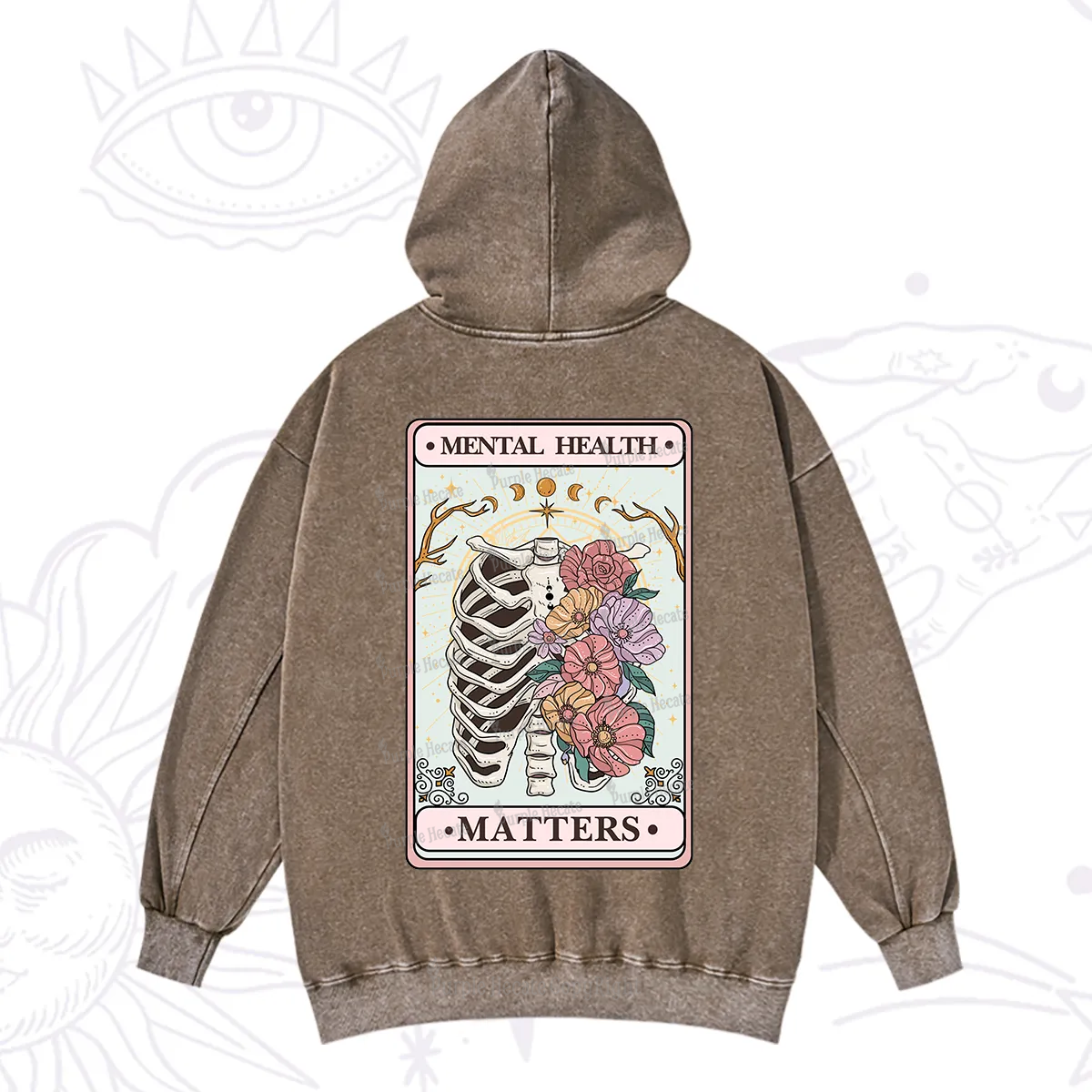 Purplehecate Mental Health Matters Washed Hoodie