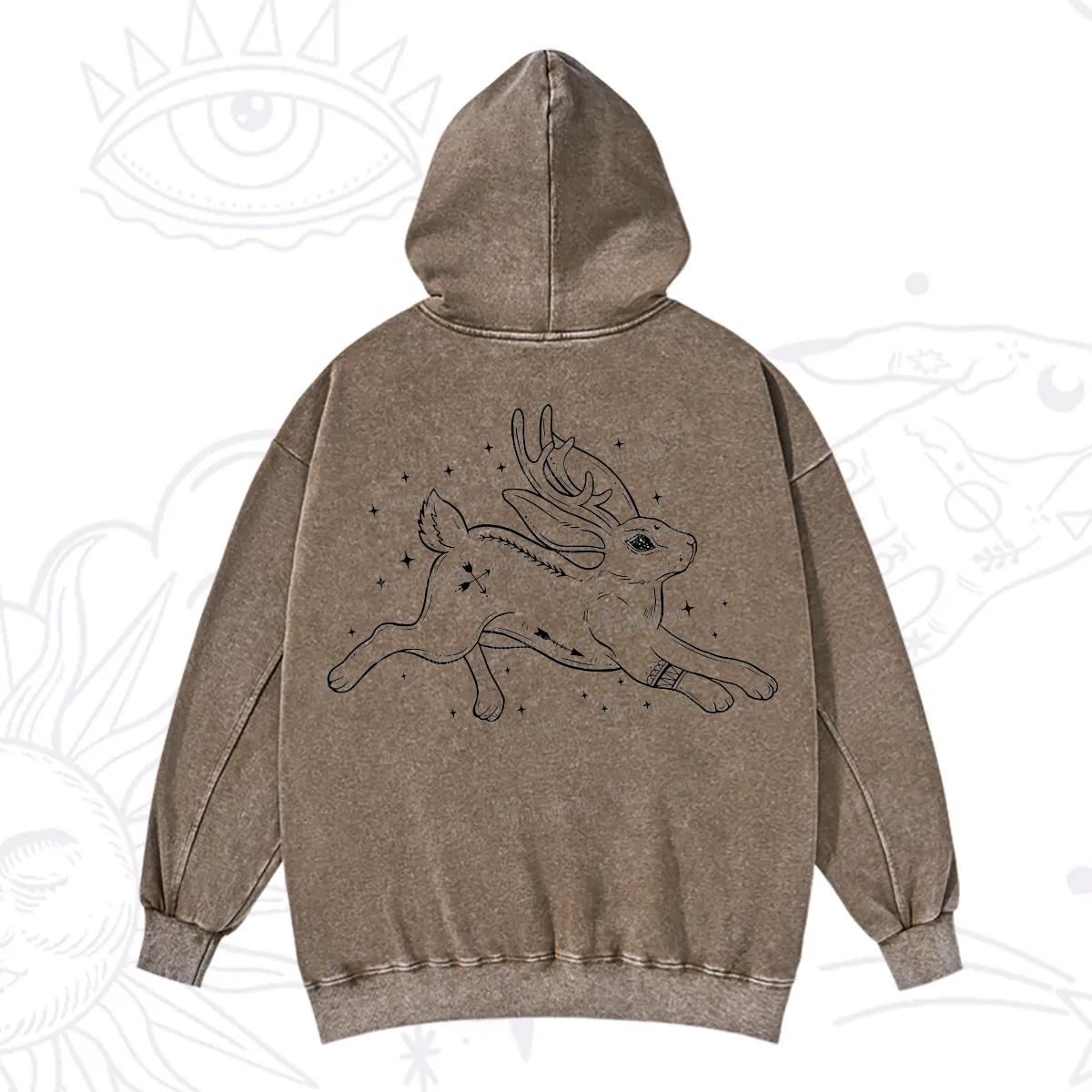 Purplehecate Starwitch Familiar Washed Hoodie