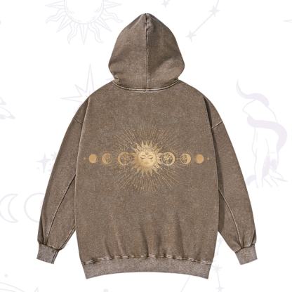 Purplehecate Mystical Moon And Sun Washed Hoodie