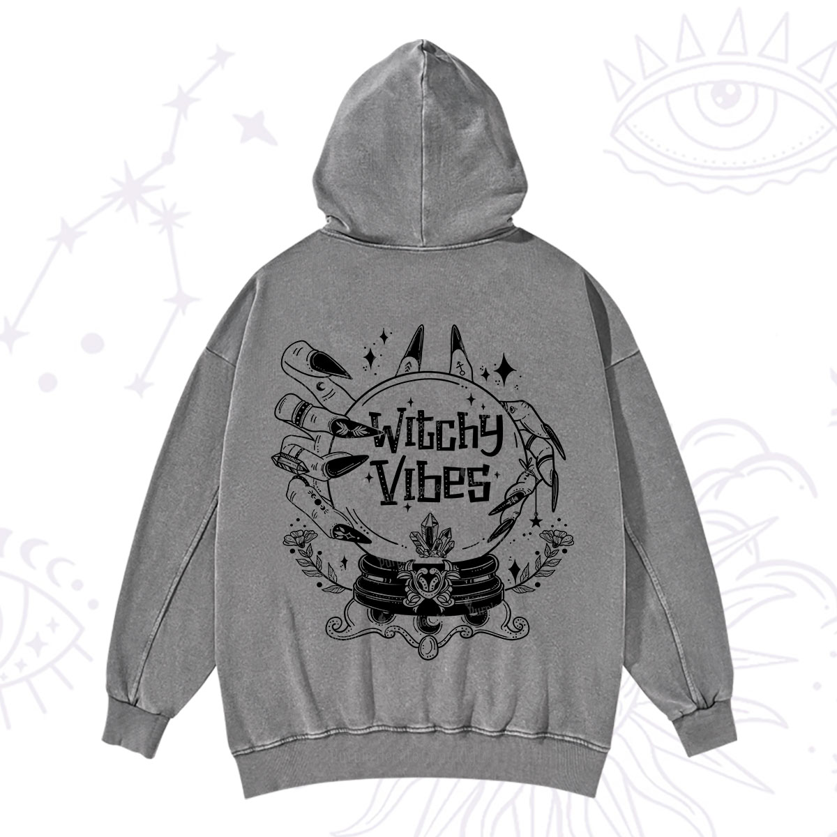 Purplehecate Witchy Vibes Washed Hoodie