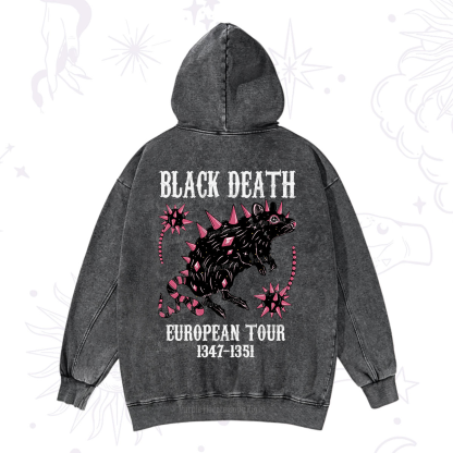 Purplehecate Black Death Washed Hoodie