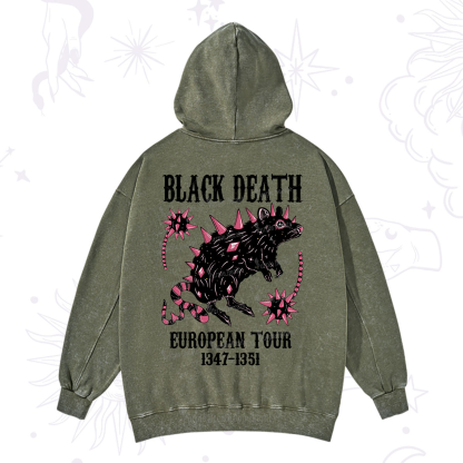 Purplehecate Black Death Washed Hoodie