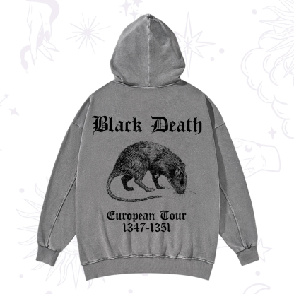 Purplehecate Black Death European Tour Washed Hoodie