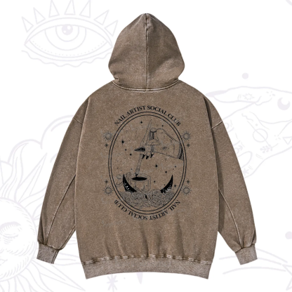 Purplehecate Nail Artist Social Club Washed Hoodie