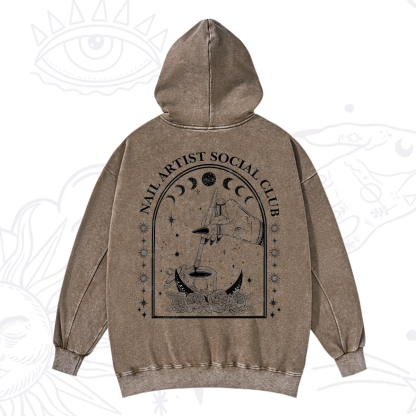 Purplehecate Nail Artist Club Collective Washed Hoodie