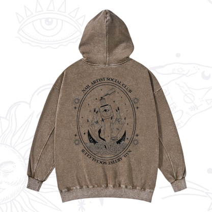 Purplehecate Nail Artist Club Washed Hoodie