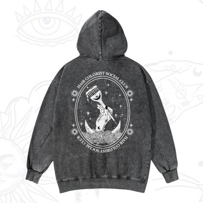 Purplehecate Hair Colorist Social Club Washed Hoodie