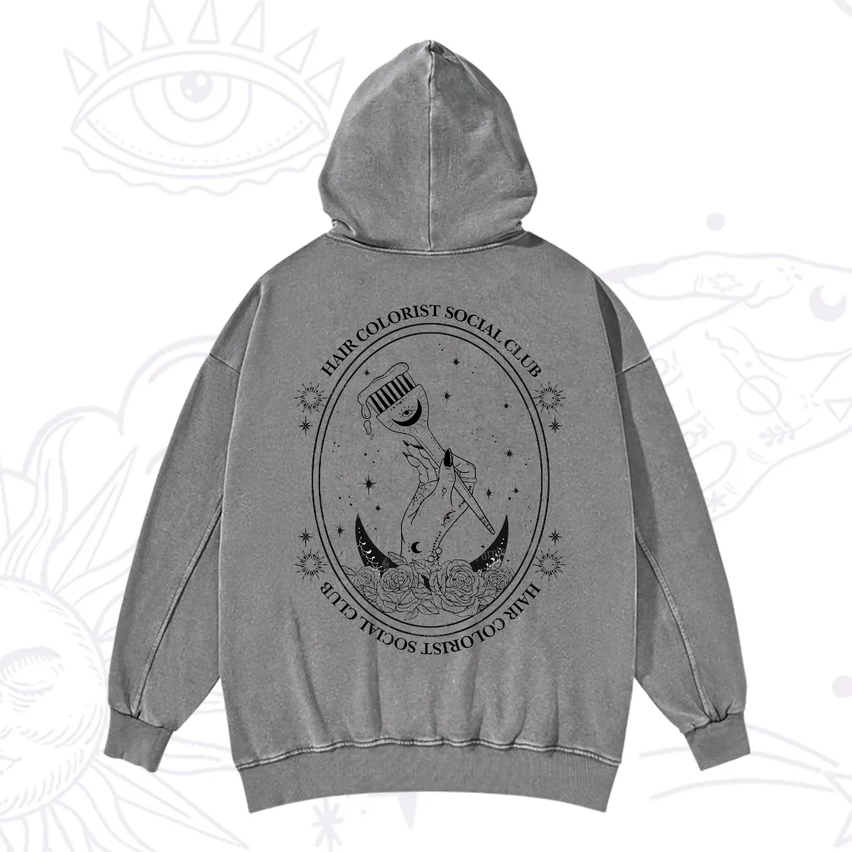 Purplehecate Hair Colorist Social Club Washed Hoodie