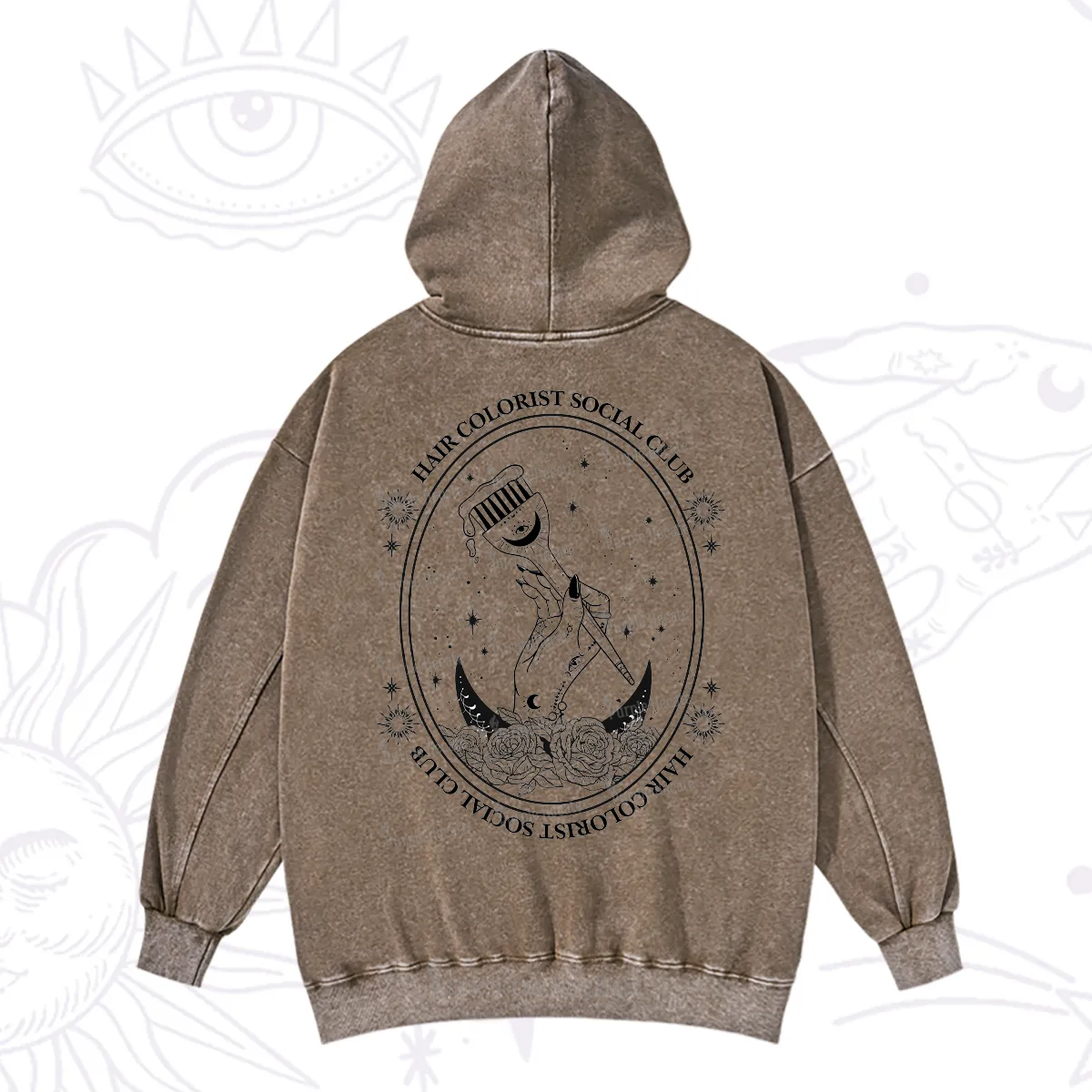 Purplehecate Hair Colorist Social Club Washed Hoodie