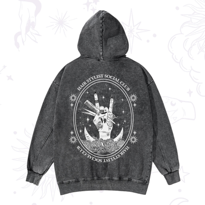 Purplehecate Hair Stylist Club Washed Hoodie