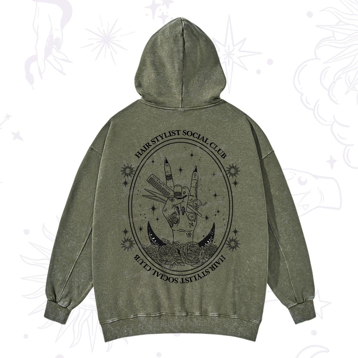 Purplehecate Hair Stylist Club Washed Hoodie