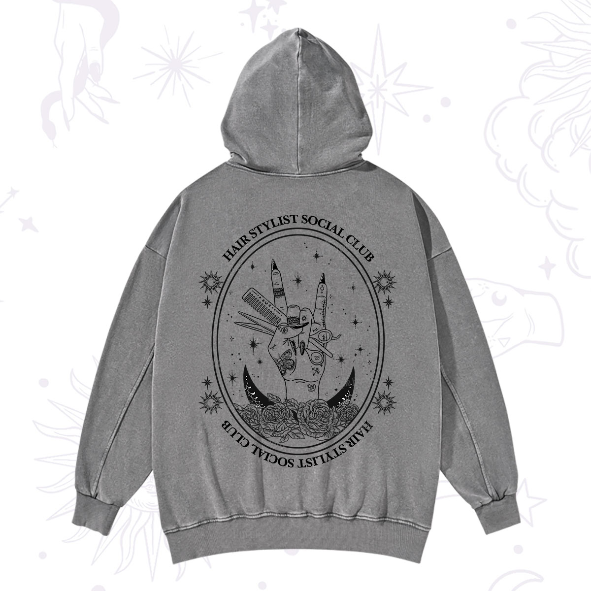 Purplehecate Hair Stylist Club Washed Hoodie