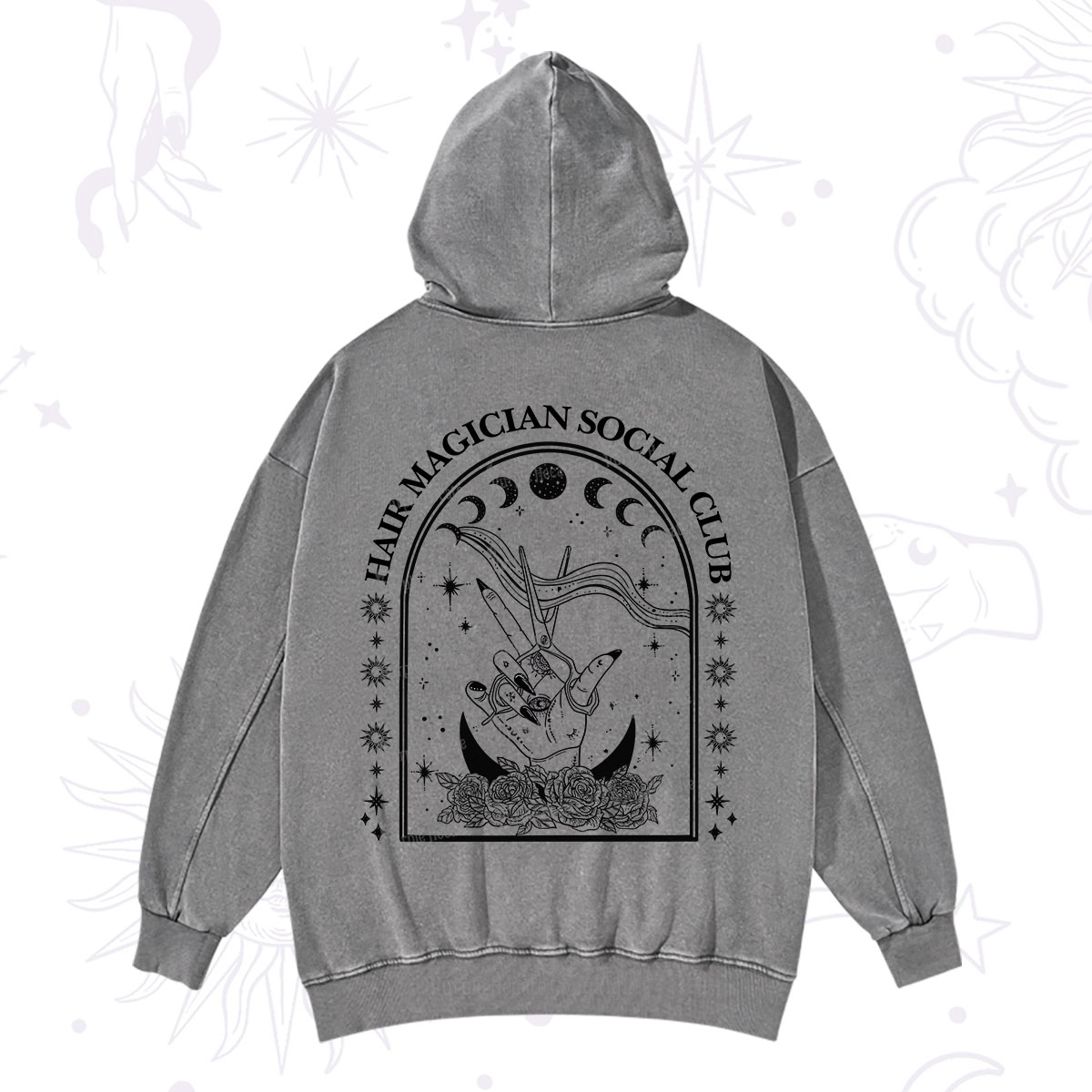 Purplehecate Hair Magician Social Club Collective Washed Hoodie