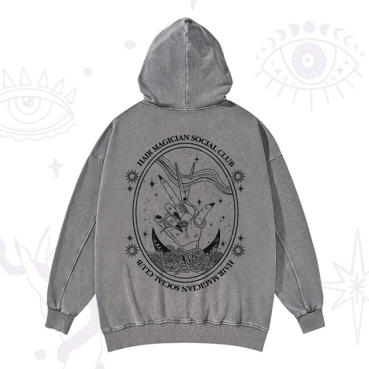 Purplehecate Hair Magician Social Club Washed Hoodie
