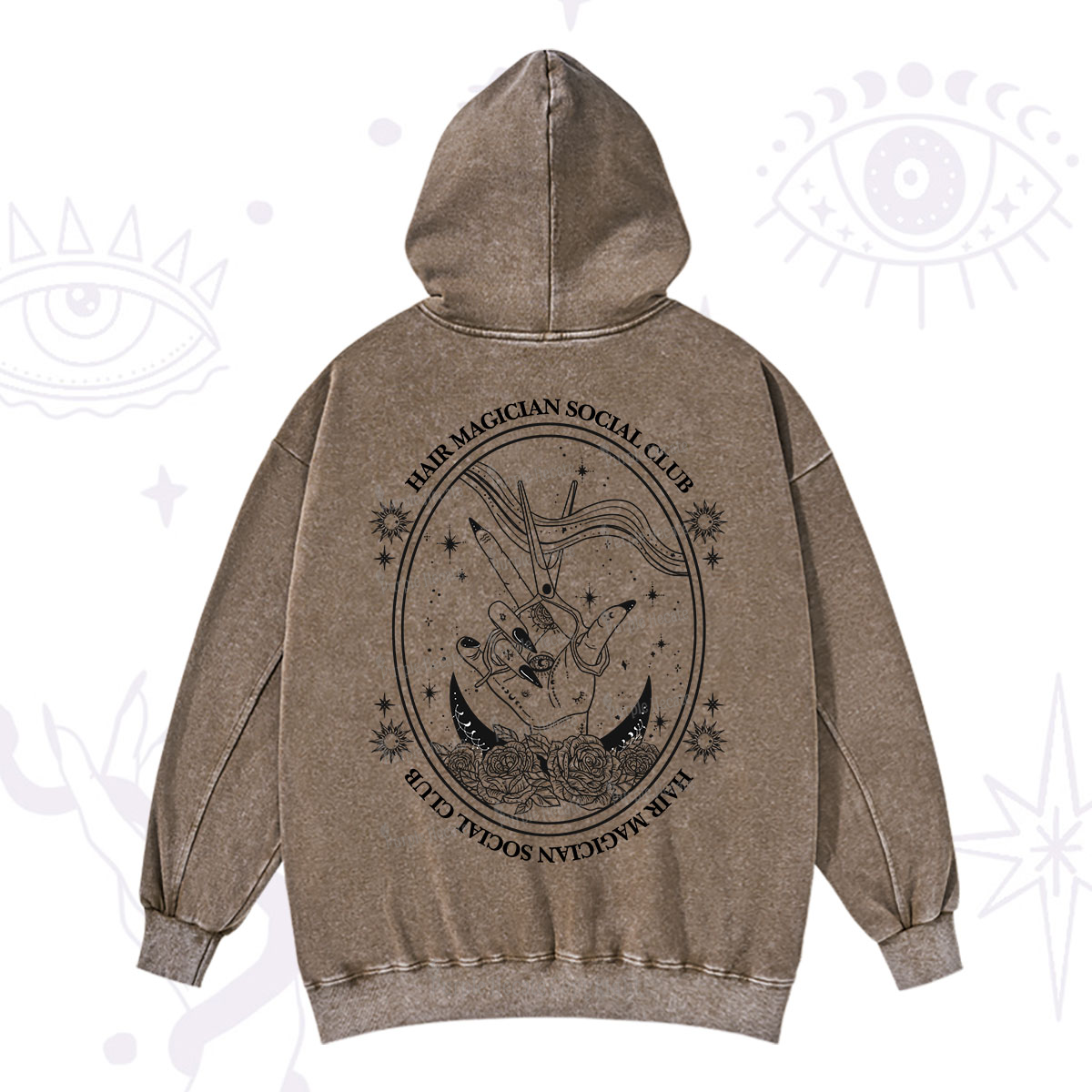 Purplehecate Hair Magician Social Club Washed Hoodie