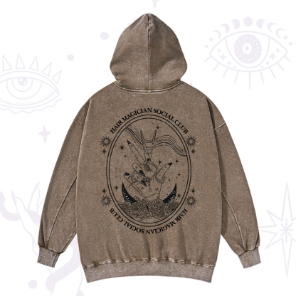 Purplehecate Hair Magician Social Club Washed Hoodie