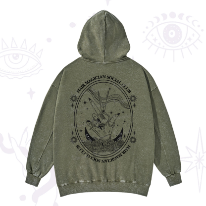 Purplehecate Hair Magician Social Club Washed Hoodie