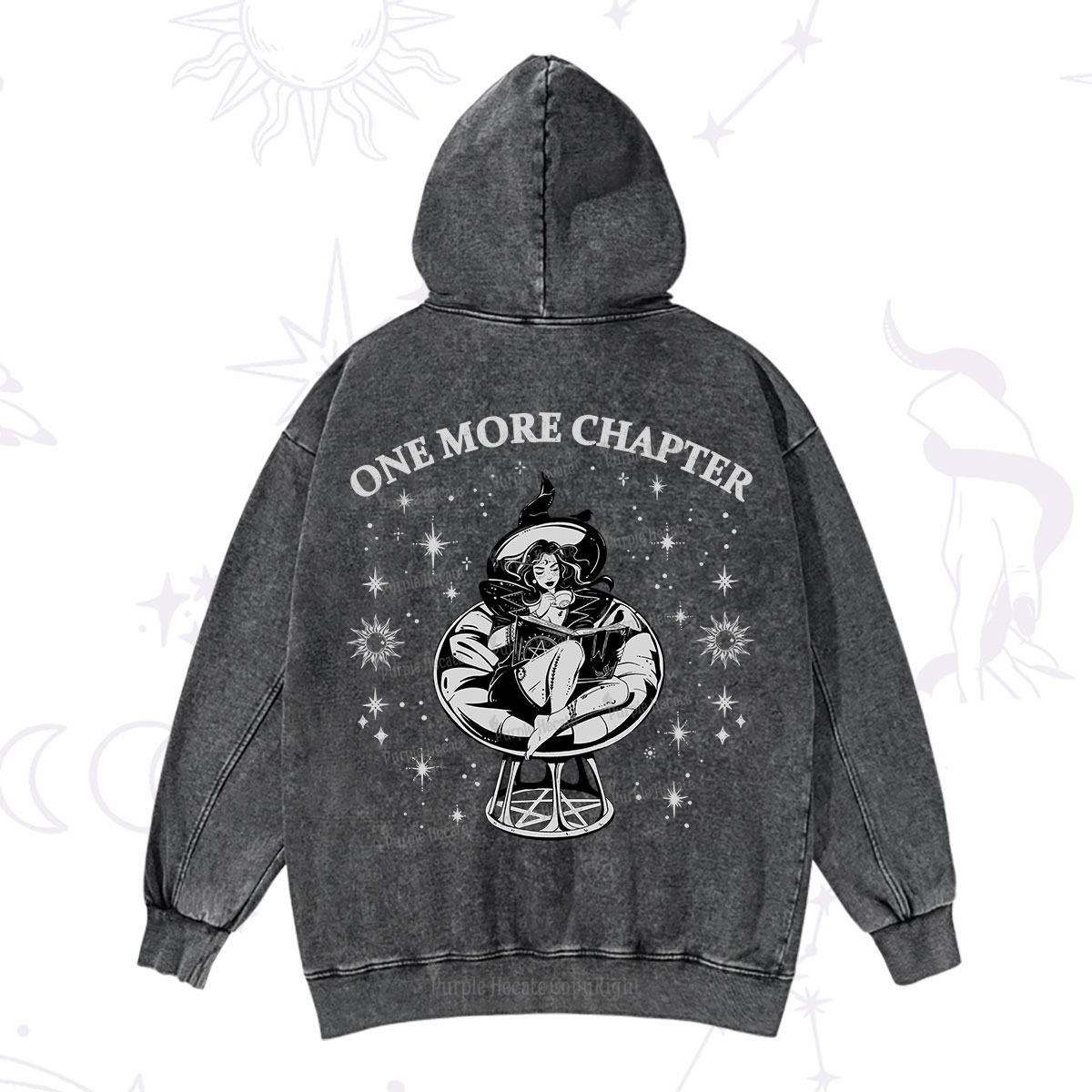 Purplehecate One More Chapter Books Washed Hoodie