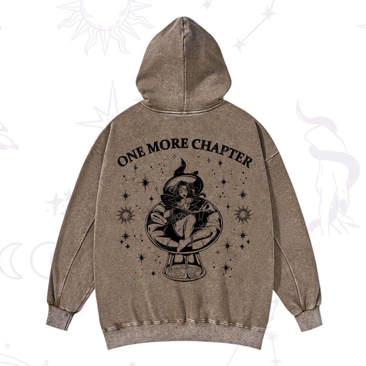 Purplehecate One More Chapter Books Washed Hoodie