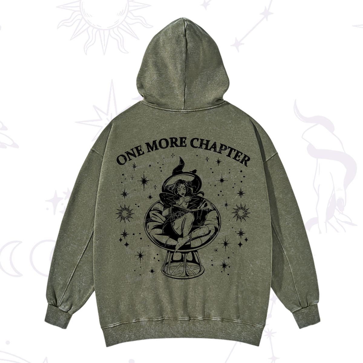 Purplehecate One More Chapter Books Washed Hoodie