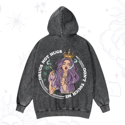 Purplehecate Weed Be Sarcastic Washed Hoodie