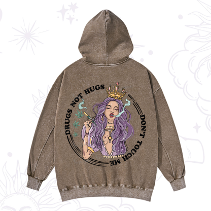 Purplehecate Weed Be Sarcastic Washed Hoodie